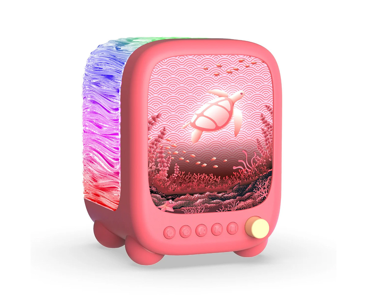Lámpara Altavoz Proyector WAVY Rosa