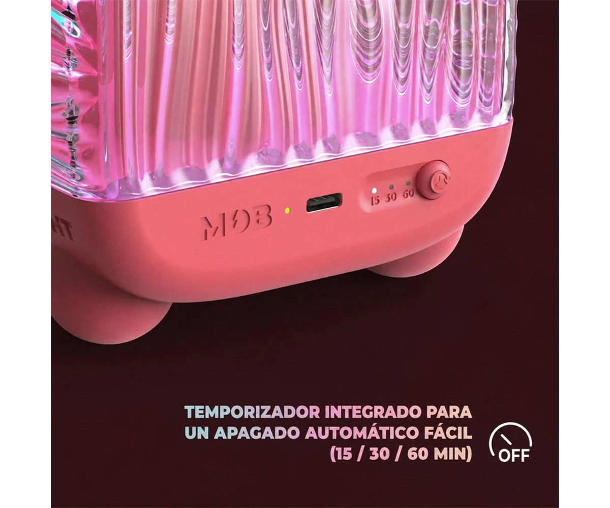 Lámpara Altavoz Proyector WAVY Rosa
