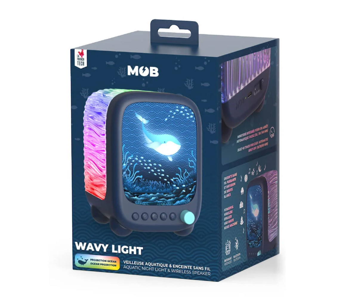 Lámpara Altavoz Proyector WAVY Azul