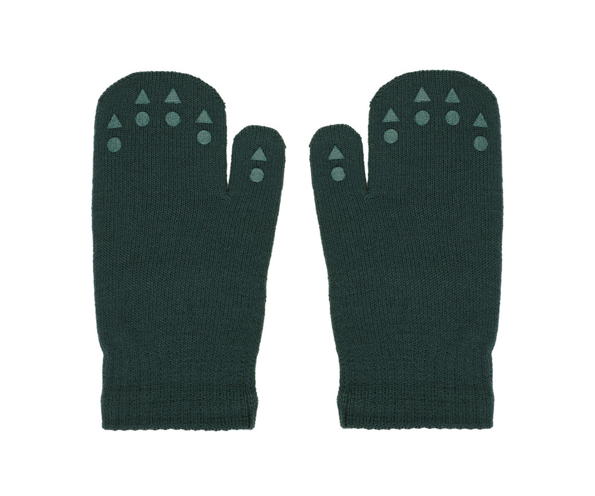 Manoplas Antideslizantes Lana Merino Forest Green