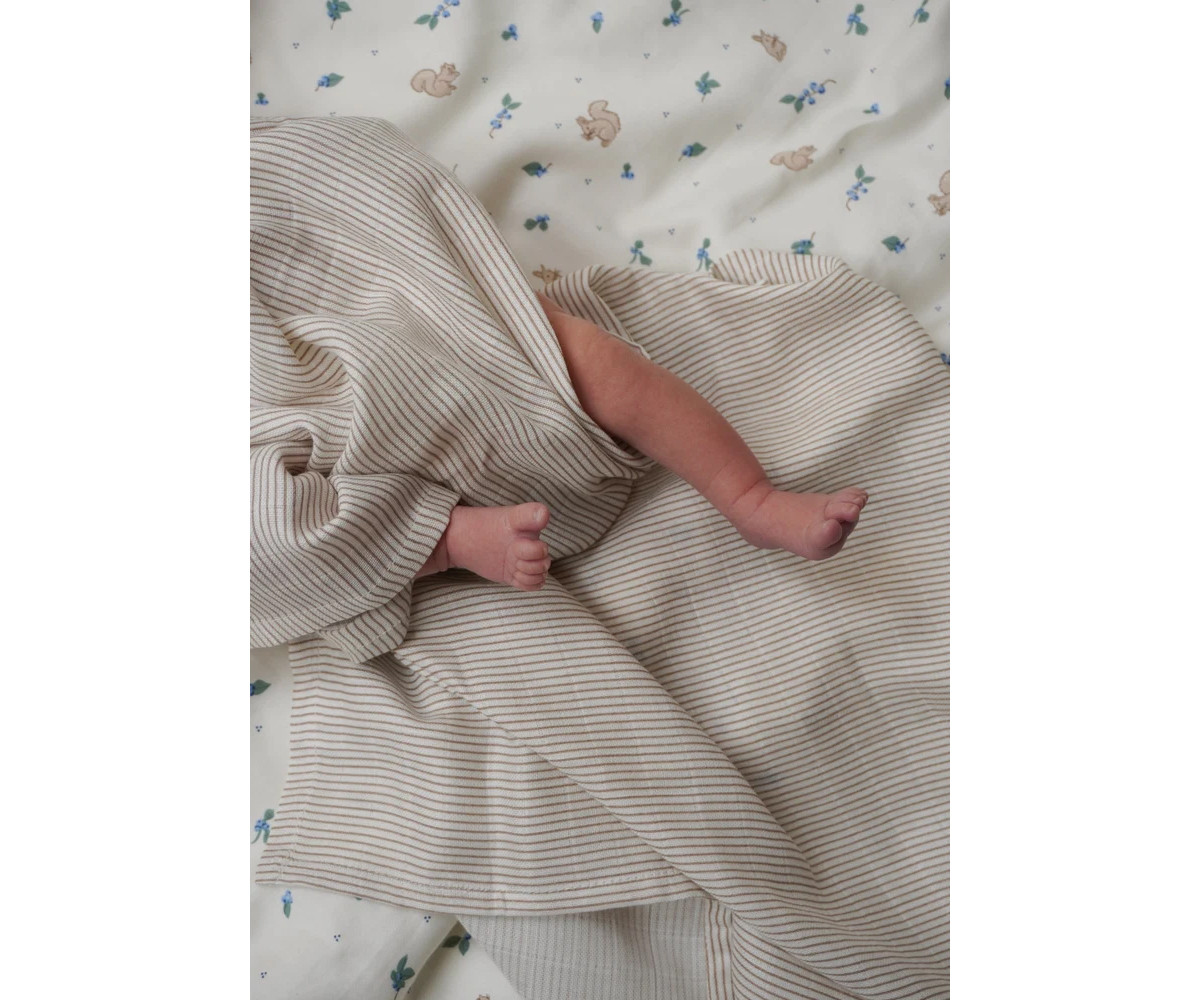 Pack de 2 Muselinas Gots Classic Stripes Camel