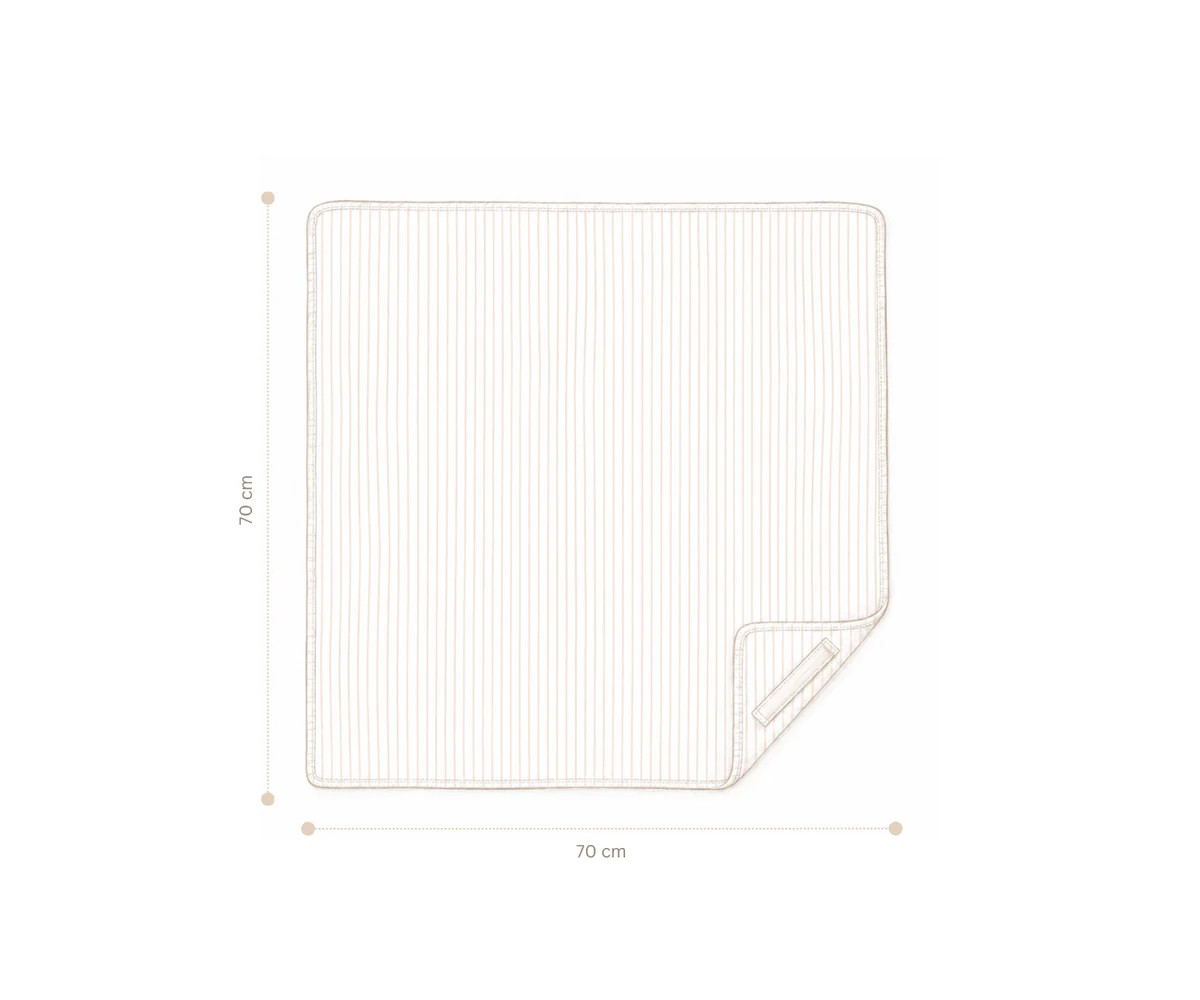 Pack de 2 Muselinas Gots Classic Stripes Camel