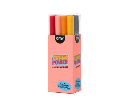 12 Rotuladores Acrílicos Brush Power