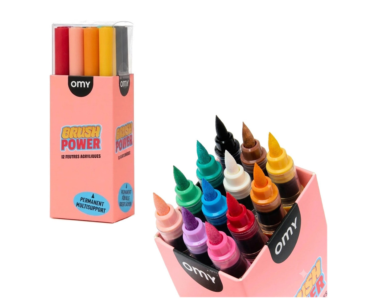 12 Rotuladores Acrílicos Brush Power