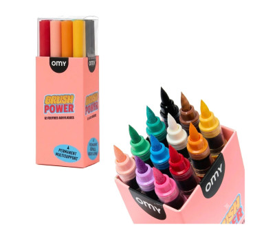 12 Rotuladores Acrílicos Brush Power