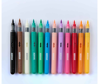 12 Rotuladores Acrílicos Brush Power