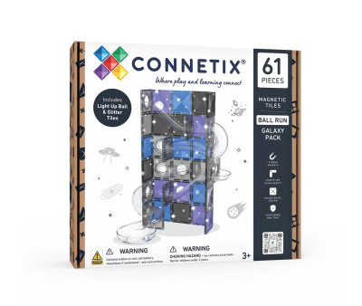 Pack Connetix Ball Run Galaxy con Luz 61 piezas