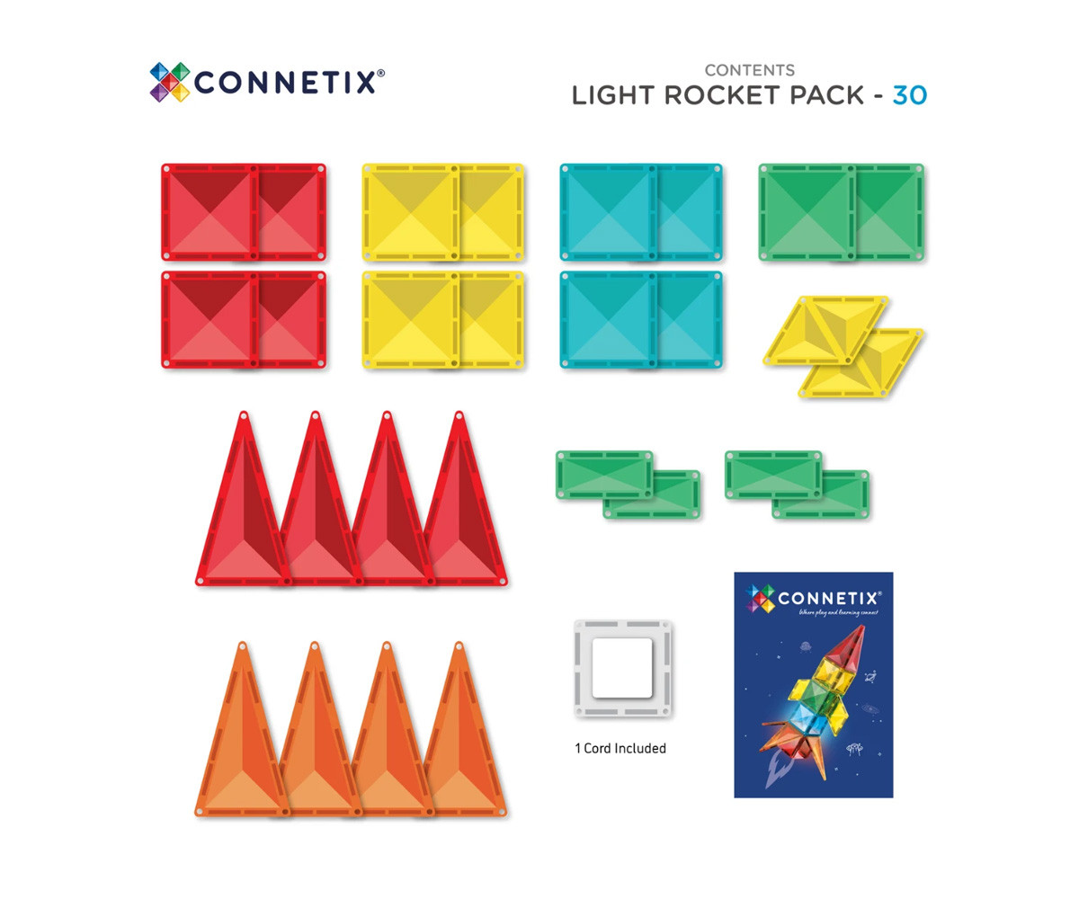 Pack Connetix Light Rocket 30 Piezas