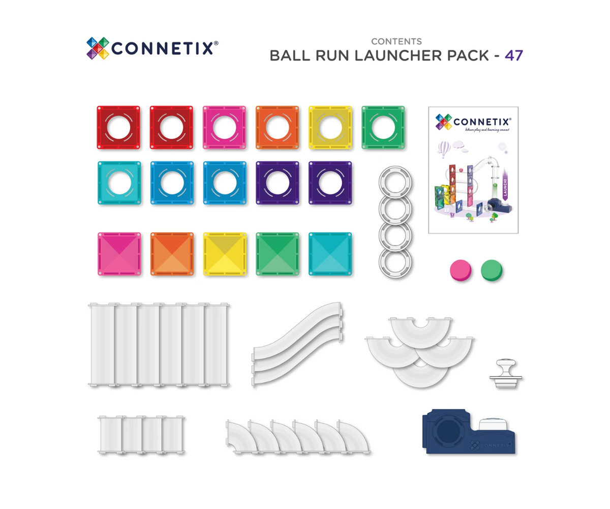 Set Connetix Ball Run Launcher 47 Piezas