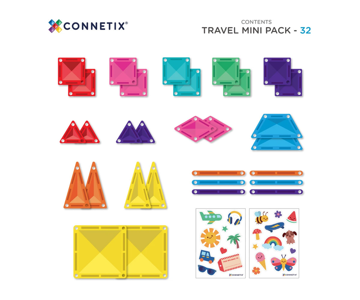 Pack Connetix Travel Mini 32 Piezas