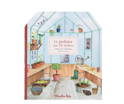 Livro de colorir Le Jardinier com adesivos
