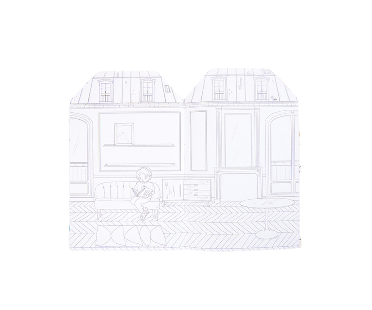 Livro para colorir Les Parisiennes com adesivos